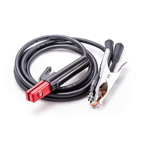 Кабели сварочные 200 А, длина 2 м, разьем 25 мм2, электрододержатель, зажим FoxWeld Кабели сварочные 200 А, длина 2 м, разьем 25 мм2, электрододержатель, зажим FoxWeld