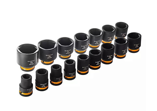 Набор головок торцевых ударных 17-50 мм (3/4") 6 гр, 16 предм, мет.кейс RUNTEC Набор головок торцевых ударных 17-50 мм (3/4") 6 гр, 16 предм, мет.кейс RUNTEC