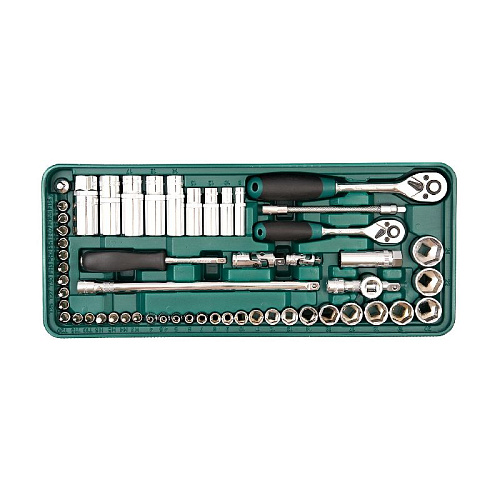 Набор головок торцевых 4-14 мм (1/4") 6 гр., 73 предм., с аксессуарами, ложемент-кейс ROSSVIK Набор головок торцевых 4-14 мм (1/4") 6 гр., 73 предм., с аксессуарами, ложемент-кейс ROSSVIK