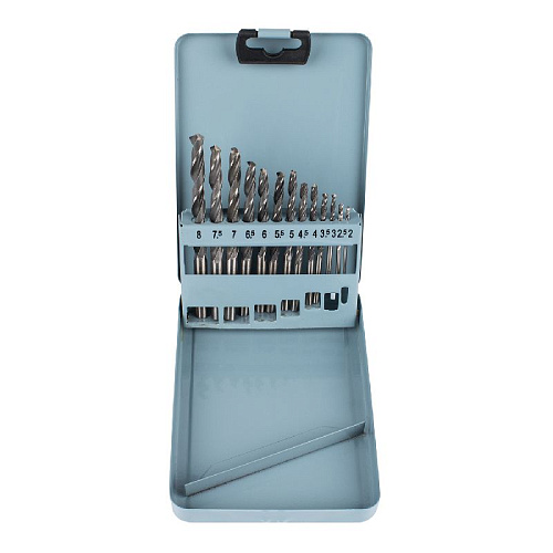 Набор сверл по металлу 2- 8 мм (13 шт) НС40А шаг 0,5 мм JSD Tools Набор сверл по металлу 2- 8 мм (13 шт) НС40А шаг 0,5 мм JSD Tools