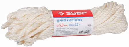 Веревка капроновая 6 мм ЗУБР Веревка капроновая 6 мм ЗУБР