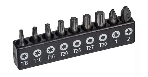 Набор бит 9 предм. 25 мм (1/4") на держателе TORX, PZ GARWIN PRO Набор бит 9 предм. 25 мм (1/4") на держателе TORX, PZ GARWIN PRO