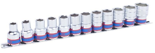 Набор головок торцевых 10-24 мм (1/2") 12 гр, 12 предм на линейке KING TONY Набор головок торцевых 10-24 мм (1/2") 12 гр, 12 предм на линейке KING TONY