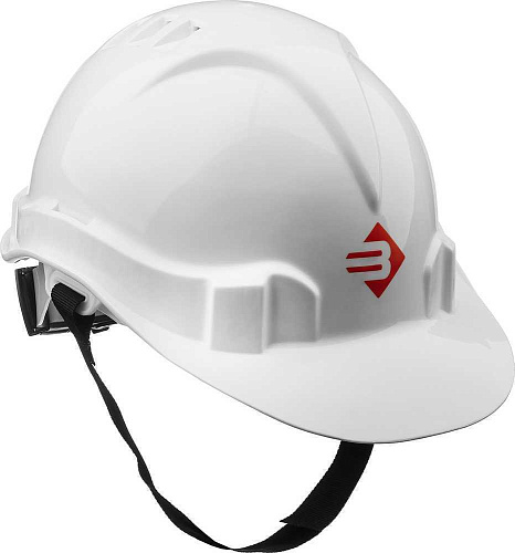 Каска защитная белая с амортизационной вставкой и храповым механизмом регулировки размера ЗУБР Каска защитная белая с амортизационной вставкой и храповым механизмом регулировки размера ЗУБР