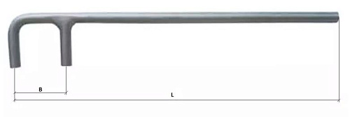 Ключ вентильный для задвижек F-образный 105*1200 мм GARWIN Ключ вентильный для задвижек F-образный 105*1200 мм GARWIN