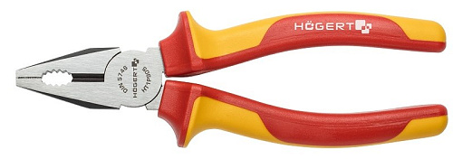 Плоскогубцы комбинированные 180 мм (до 1000 В) HOEGERT Плоскогубцы комбинированные 180 мм (до 1000 В) HOEGERT