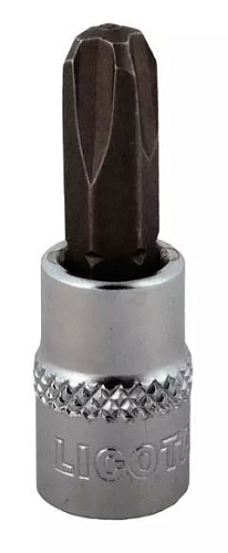 Головка торцевая со вставкой 1/4" PH №0, 37 мм Licota Головка торцевая со вставкой 1/4" PH №0, 37 мм Licota