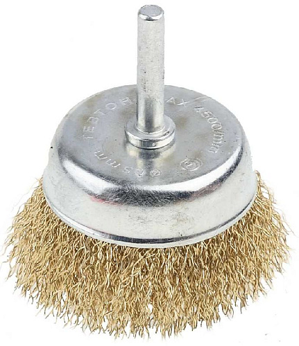 Щетка чашечная 63 мм, витая латунир.стальная проволока 0.3 мм STAYER Щетка чашечная 63 мм, витая латунир.стальная проволока 0.3 мм STAYER