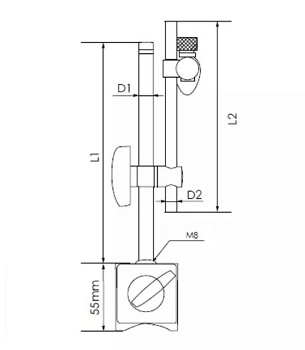 Штатив магнитный 55*176*165 мм ASIMETO Штатив магнитный 55*176*165 мм ASIMETO