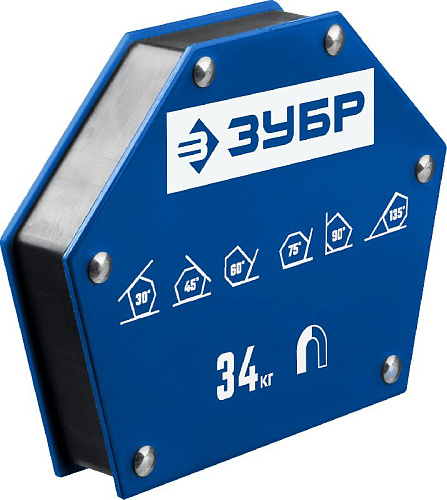 Угольник магнитный для сварочных работ ЗУБР УМ-6 до 34 кг Угольник магнитный для сварочных работ ЗУБР УМ-6 до 34 кг