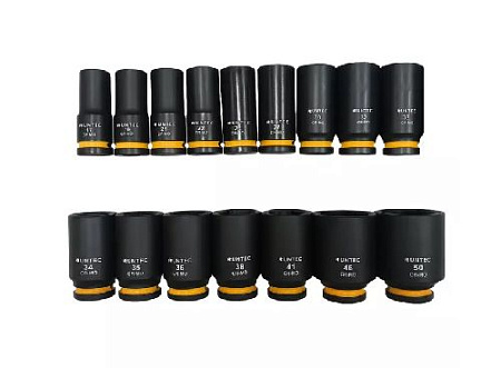 Набор головок торцевых ударных глубоких 17-50 мм (3/4") 6гр, 16 предм RUNTEC Набор головок торцевых ударных глубоких 17-50 мм (3/4") 6гр, 16 предм RUNTEC