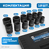 Набор головок торцевых ударных 17-41 мм (3/4") 6 гр, 12 предм Optimus Набор головок торцевых ударных 17-41 мм (3/4") 6 гр, 12 предм Optimus