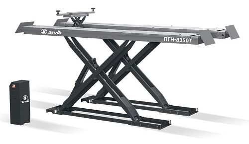 Подъемник ножничный 5,0 т для сход-развала с траверсой 2,5 т ПГН-8350Т SIVIK Подъемник ножничный 5,0 т для сход-развала с траверсой 2,5 т ПГН-8350Т SIVIK