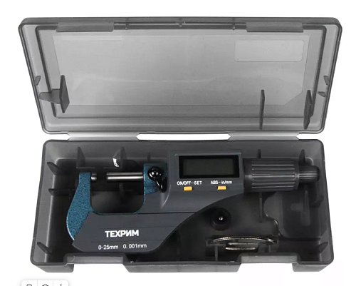 Микрометр цифровой МКЦ 0-25 мм (0,001 мм) ГОСТ 6507-90 ТЕХРИМ Микрометр цифровой МКЦ 0-25 мм (0,001 мм) ГОСТ 6507-90 ТЕХРИМ