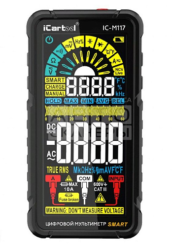 Мультиметр цифровой (измерение температуры) iCarTool IC-M117 Мультиметр цифровой (измерение температуры) iCarTool IC-M117