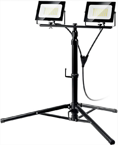 Прожекторы светодиодные на штативе ЗУБР ПСК 50х2, 2 х 50 Вт, 6500 К, IP 65, 1.6 м Прожекторы светодиодные на штативе ЗУБР ПСК 50х2, 2 х 50 Вт, 6500 К, IP 65, 1.6 м