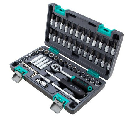 Набор головок торцевых 4-14 мм (1/4") 6 гр., 57 предм. STELS Набор головок торцевых 4-14 мм (1/4") 6 гр., 57 предм. STELS