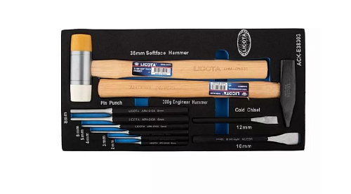 Набор ударно-режущего инструмента 10 предм. в ложементе EVA Licota Набор ударно-режущего инструмента 10 предм. в ложементе EVA Licota