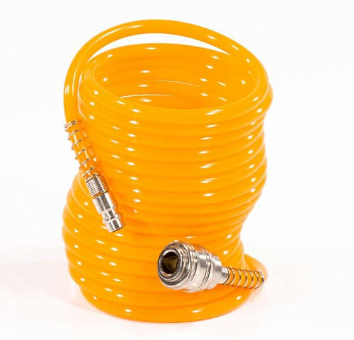 Шланг спиральный воздушный 5 м (6*8 мм) с быстросъемными соединениями 1/4", 18 бар Matrix Шланг спиральный воздушный 5 м (6*8 мм) с быстросъемными соединениями 1/4", 18 бар Matrix