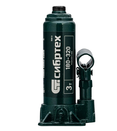 Домкрат бутылочный 3 т 180-320 мм в пластиковом кейсе Сибртех Домкрат бутылочный 3 т 180-320 мм в пластиковом кейсе Сибртех