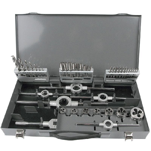 Набор резьбонарезного инструмента 44 предм. М3-М12 HSS, DIN352 Garwin Набор резьбонарезного инструмента 44 предм. М3-М12 HSS, DIN352 Garwin