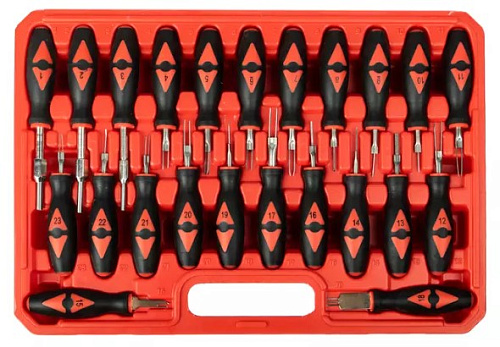 Набор приспособлений для разъединения электроконтактов 23 предм. SpecX Набор приспособлений для разъединения электроконтактов 23 предм. SpecX