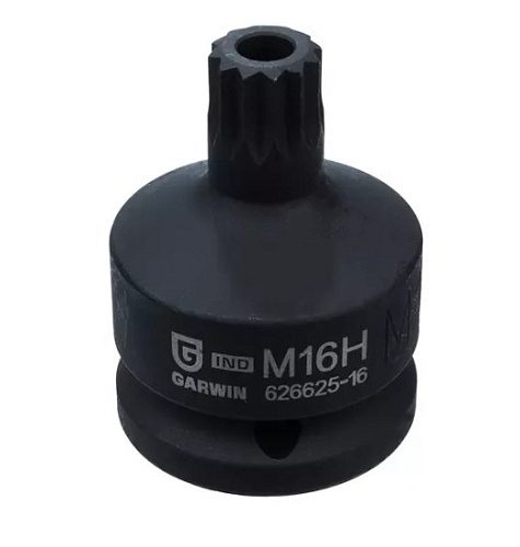 Головка торцевая ударная SPLINE 3/4", M16H, L=60 мм Garwin Головка торцевая ударная SPLINE 3/4", M16H, L=60 мм Garwin