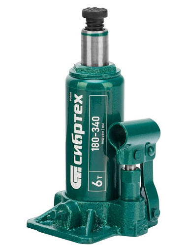 Домкрат бутылочный 6 т 180-340 мм Сибртех Домкрат бутылочный 6 т 180-340 мм Сибртех
