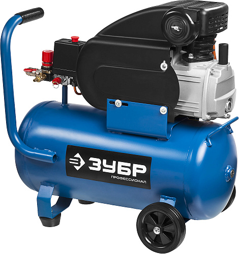 Компрессор масляный прямой привод 24 л, 1,5 кВт, 240 л/мин, 8 бар, 220 В ЗУБР Профессионал Компрессор масляный прямой привод 24 л, 1,5 кВт, 240 л/мин, 8 бар, 220 В ЗУБР Профессионал