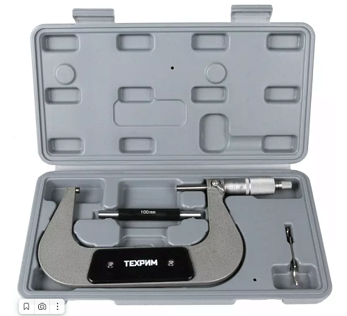 Микрометр гладкий МК 100-125 мм (0,01 мм) кл.1 ГОСТ 6507-90 ТЕХРИМ Микрометр гладкий МК 100-125 мм (0,01 мм) кл.1 ГОСТ 6507-90 ТЕХРИМ