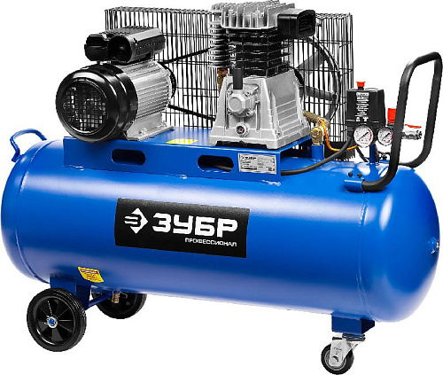 Компрессор масляный ременной 100 л, 2,2 кВт, 440 л/мин, 10 бар, 220 В ЗУБР Профессионал Компрессор масляный ременной 100 л, 2,2 кВт, 440 л/мин, 10 бар, 220 В ЗУБР Профессионал