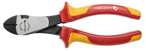 Кусачки боковые диэлектрические 180 мм (до 1000 В) HOEGERT Кусачки боковые диэлектрические 180 мм (до 1000 В) HOEGERT