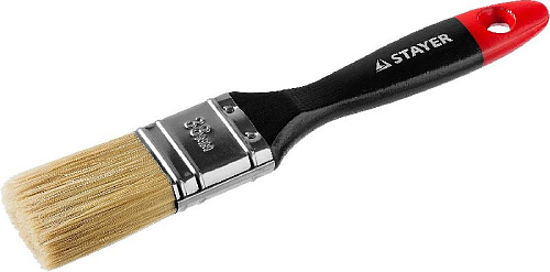 Кисть плоская 38 мм (1,5") натуральная щетина, деревянная ручка STAYER Кисть плоская 38 мм (1,5") натуральная щетина, деревянная ручка STAYER