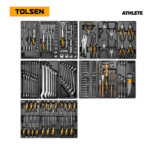 Тележка инструментальная 7 полок, 189 предм TOLSEN ATHLETE TT85412 Тележка инструментальная 7 полок, 189 предм TOLSEN ATHLETE TT85412