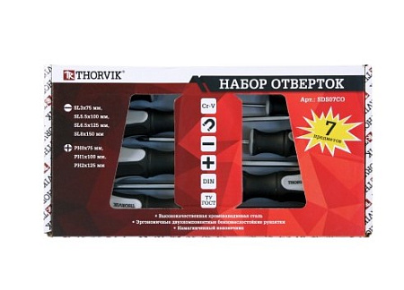 Набор отверток 7 шт Thorvik SDS07CO Набор отверток 7 шт Thorvik SDS07CO