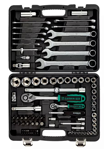 Набор инструмента 89 предм (1/4", 1/2") GARWIN Набор инструмента 89 предм (1/4", 1/2") GARWIN
