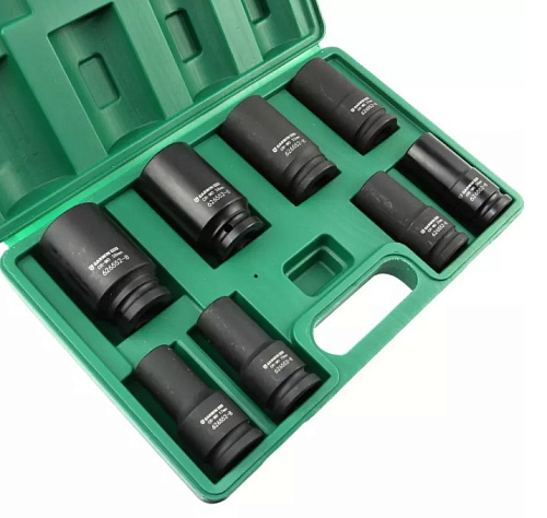 Набор головок торцевых ударных глубоких 17-38 мм (3/4") 6 гр, 8 предм GARWIN Набор головок торцевых ударных глубоких 17-38 мм (3/4") 6 гр, 8 предм GARWIN