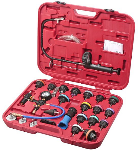 Набор для тестирования герметичности системы охлаждения (в кейсе) 27 предм JTC Набор для тестирования герметичности системы охлаждения (в кейсе) 27 предм JTC