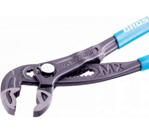 Клещи переставные 250 мм, кнопочный механизм, обливные рукоятки Gross Клещи переставные 250 мм, кнопочный механизм, обливные рукоятки Gross