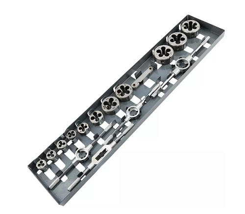 Набор резьбонарезного инструмента 55 предм. М3-М20 HSS, DIN352 Garwin Набор резьбонарезного инструмента 55 предм. М3-М20 HSS, DIN352 Garwin