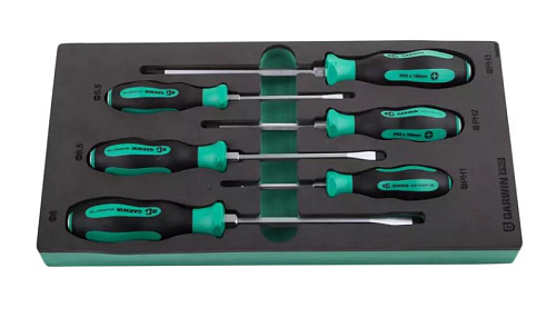 Набор отверток ударных 6 шт. в ложементе EVA GARWIN PRO Набор отверток ударных 6 шт. в ложементе EVA GARWIN PRO