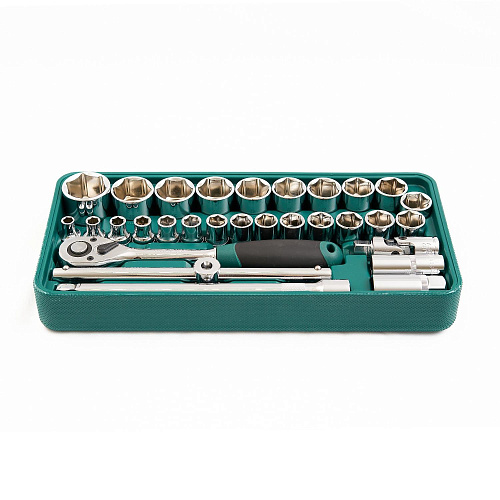 Набор головок торцевых 8-27 мм (1/2") 6 гр, 30 предм, ложемент-кейс ROSSVIK Набор головок торцевых 8-27 мм (1/2") 6 гр, 30 предм, ложемент-кейс ROSSVIK