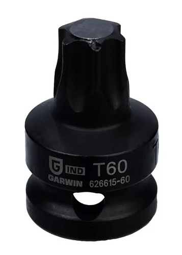 Головка торцевая ударная Torx 1/2" T60, L=38 мм Garwin Головка торцевая ударная Torx 1/2" T60, L=38 мм Garwin