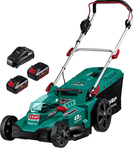 Газонокосилка аккумуляторная 430 мм, 36 В (2*18 В), тип С1-18, бесщ. двиг. ЗУБР Газонокосилка аккумуляторная 430 мм, 36 В (2*18 В), тип С1-18, бесщ. двиг. ЗУБР