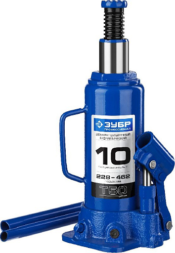 Домкрат бутылочный 10 т 228-462 мм ЗУБР Профессионал Т50 Домкрат бутылочный 10 т 228-462 мм ЗУБР Профессионал Т50