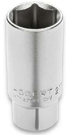 Головка свечная 1/2" 21 мм 6 гр. пружинный фиксатор HOEGERT Головка свечная 1/2" 21 мм 6 гр. пружинный фиксатор HOEGERT