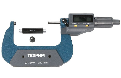 Микрометр цифровой МКЦ 50-75 мм (0,001 мм) ГОСТ 6507-90 ТЕХРИМ Микрометр цифровой МКЦ 50-75 мм (0,001 мм) ГОСТ 6507-90 ТЕХРИМ
