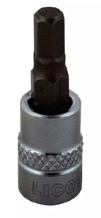 Головка торцевая с шестигранной вставкой 1/4" H 4, 37 мм Licota Головка торцевая с шестигранной вставкой 1/4" H 4, 37 мм Licota
