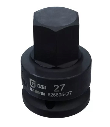 Головка торцевая ударная HEX 3/4", 27 мм, L=60 мм Garwin Головка торцевая ударная HEX 3/4", 27 мм, L=60 мм Garwin