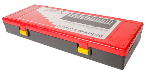 Набор головок торцевых глубоких 6-22 мм (3/8") 6-гр, 16 предм, ложемент-кейс JTC Набор головок торцевых глубоких 6-22 мм (3/8") 6-гр, 16 предм, ложемент-кейс JTC